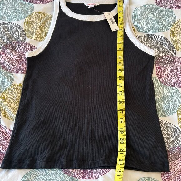 NWT Joe Fresh Tank Top Black with White Trim Women Size Large - Picture 5 of 6